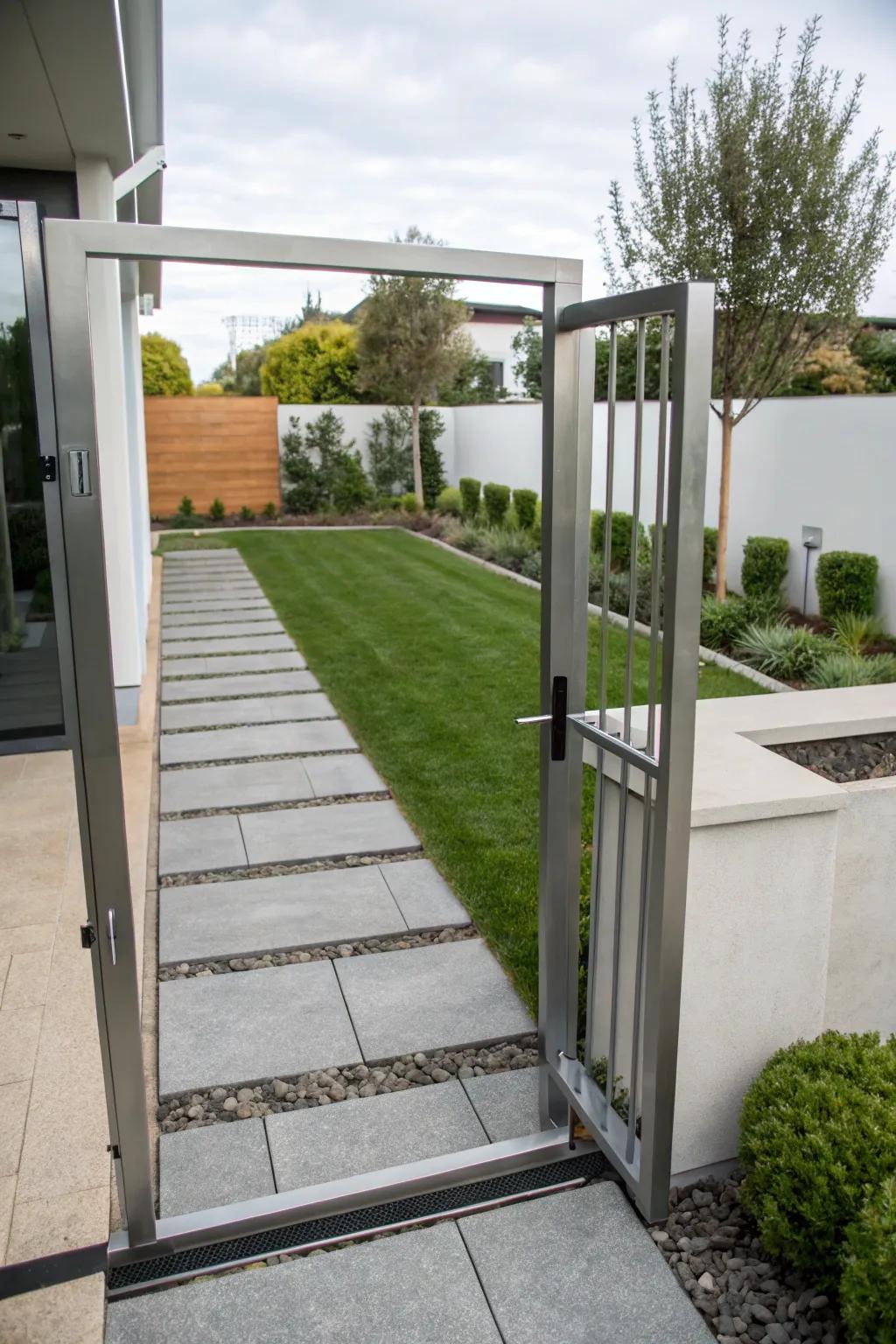 A minimalist gate that embodies modern simplicity.