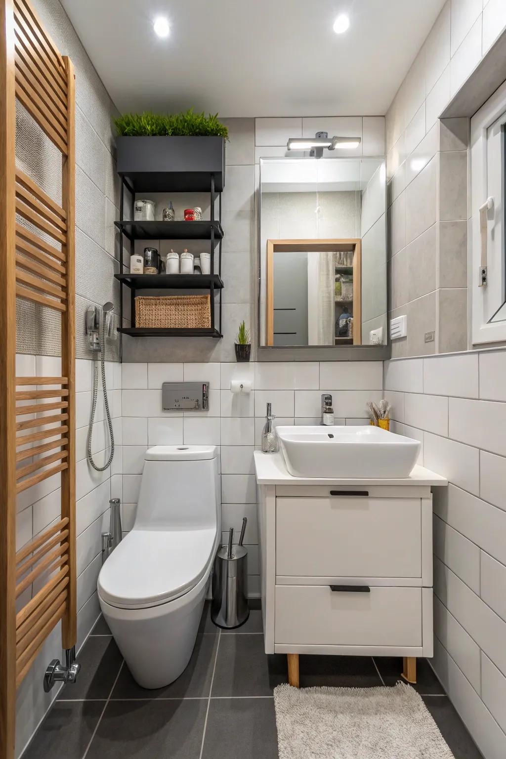 An efficient plumbing layout maximizes functionality in small spaces.