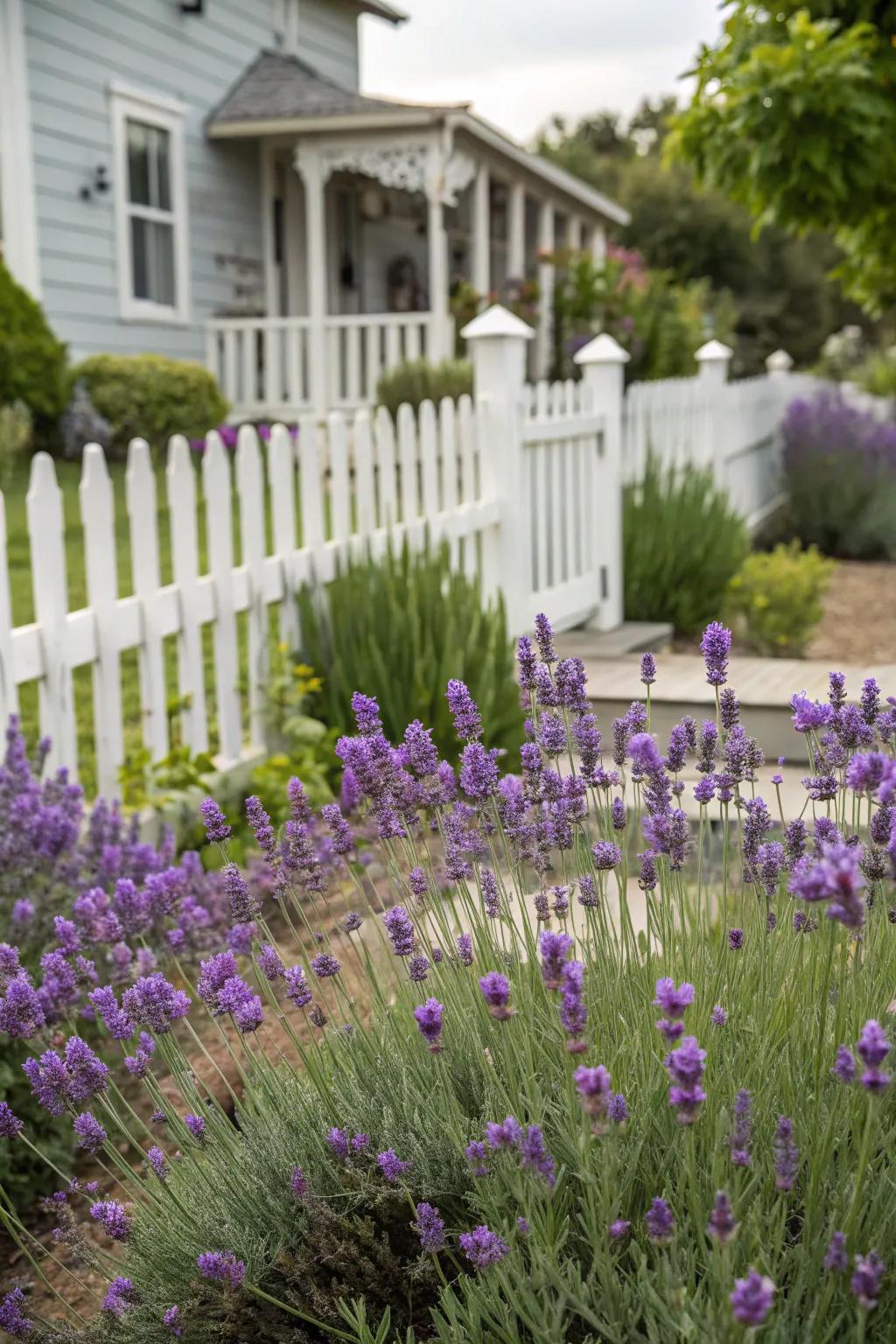 Cottage-style gardens blend tradition with lavender's beauty.