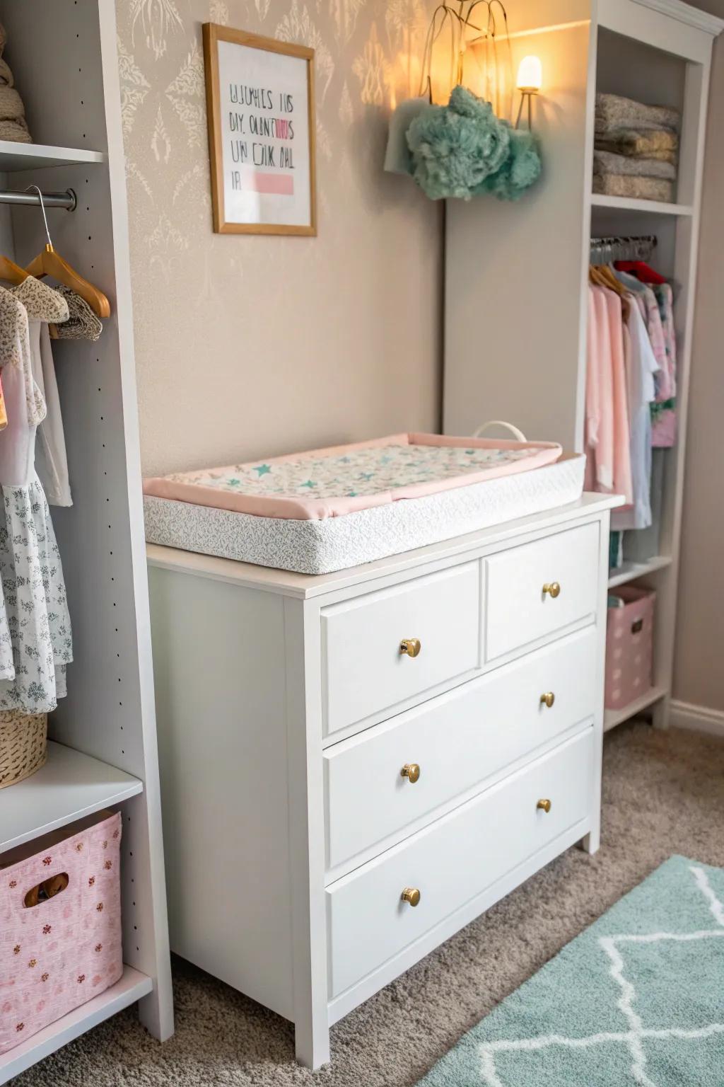 A dresser that multitasks is a space-saver.