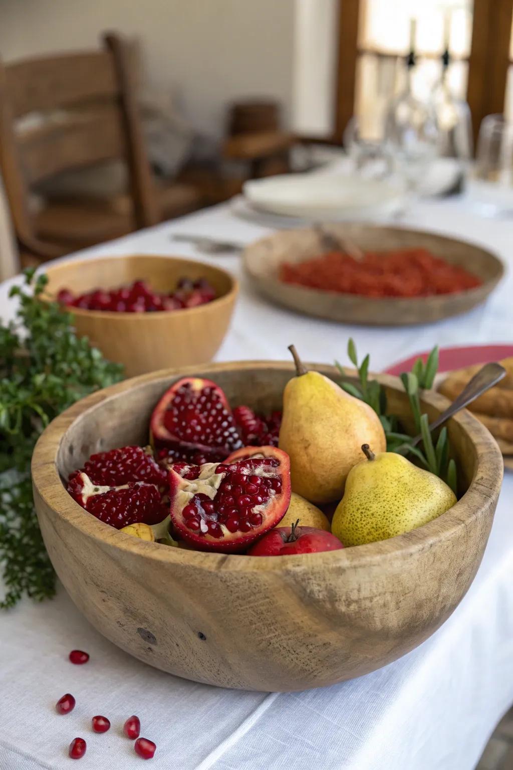 Nature's bounty as a centerpiece.