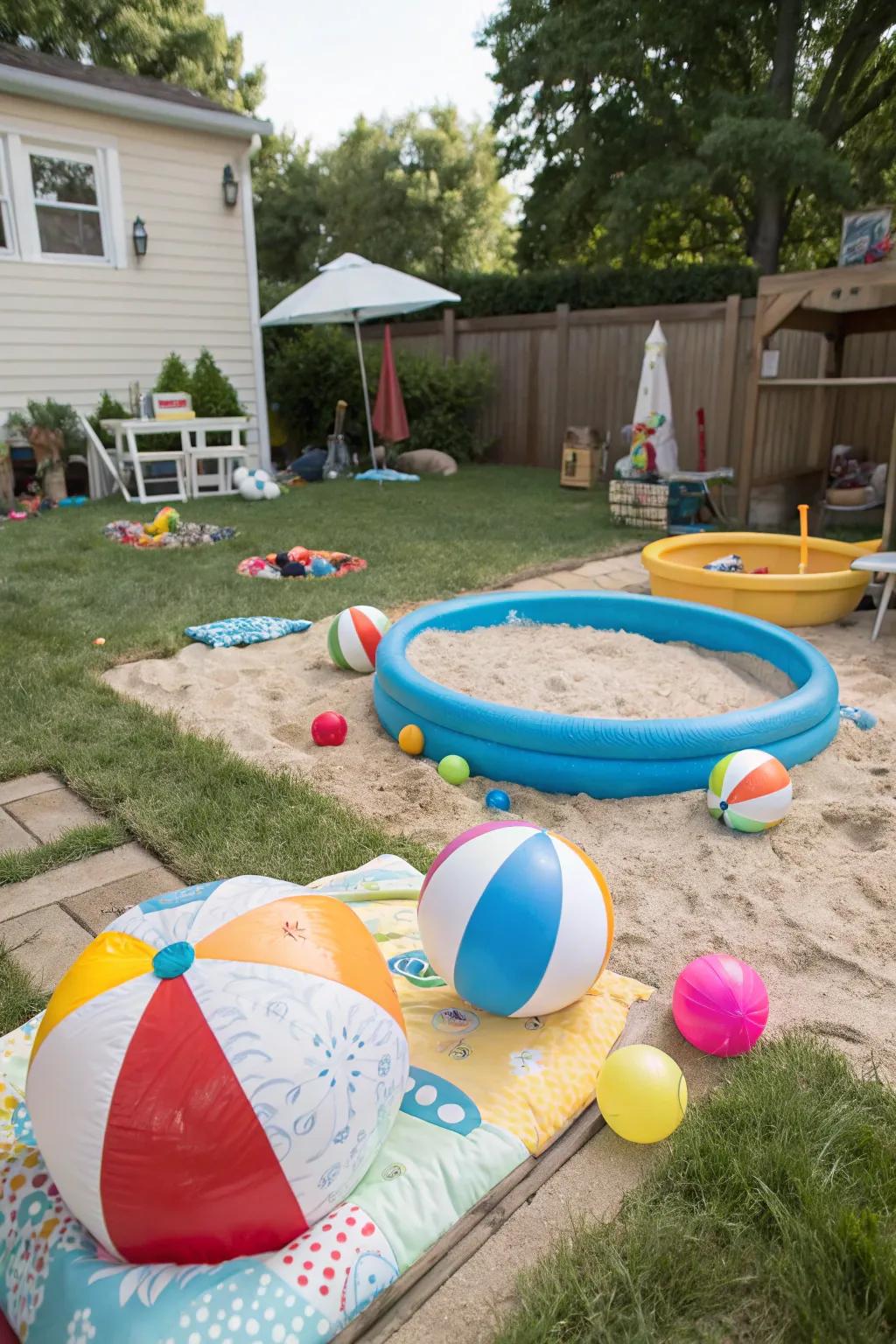 A home-based beach party bringing the summer vibes.