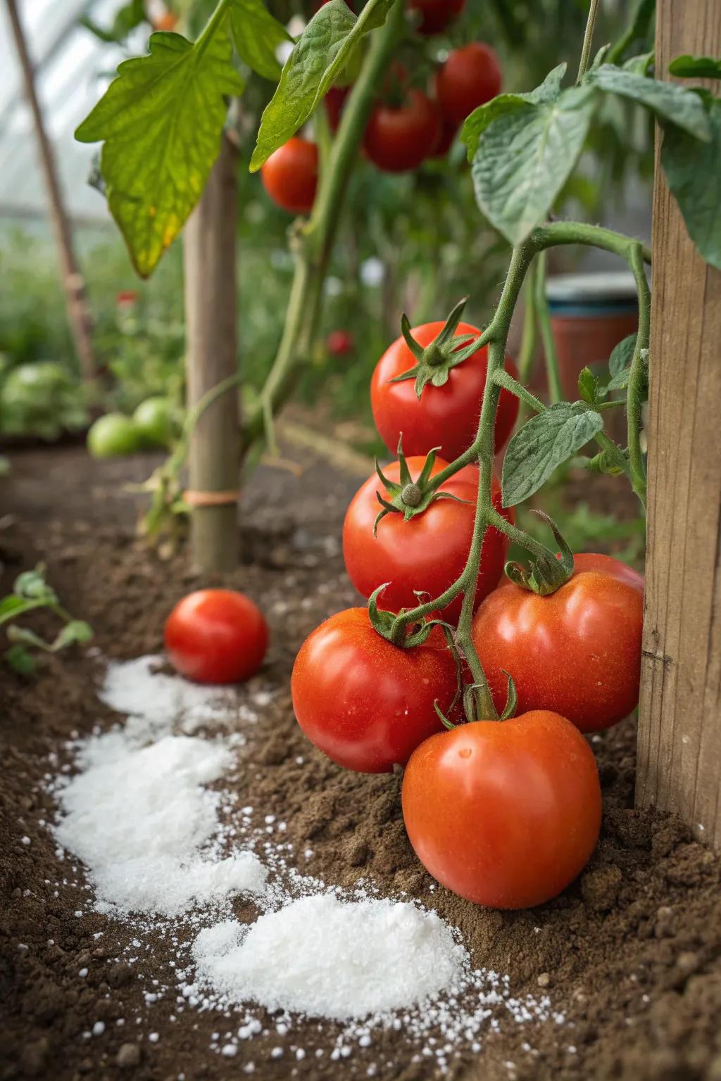 Baking soda ensures sweeter, juicier tomatoes.