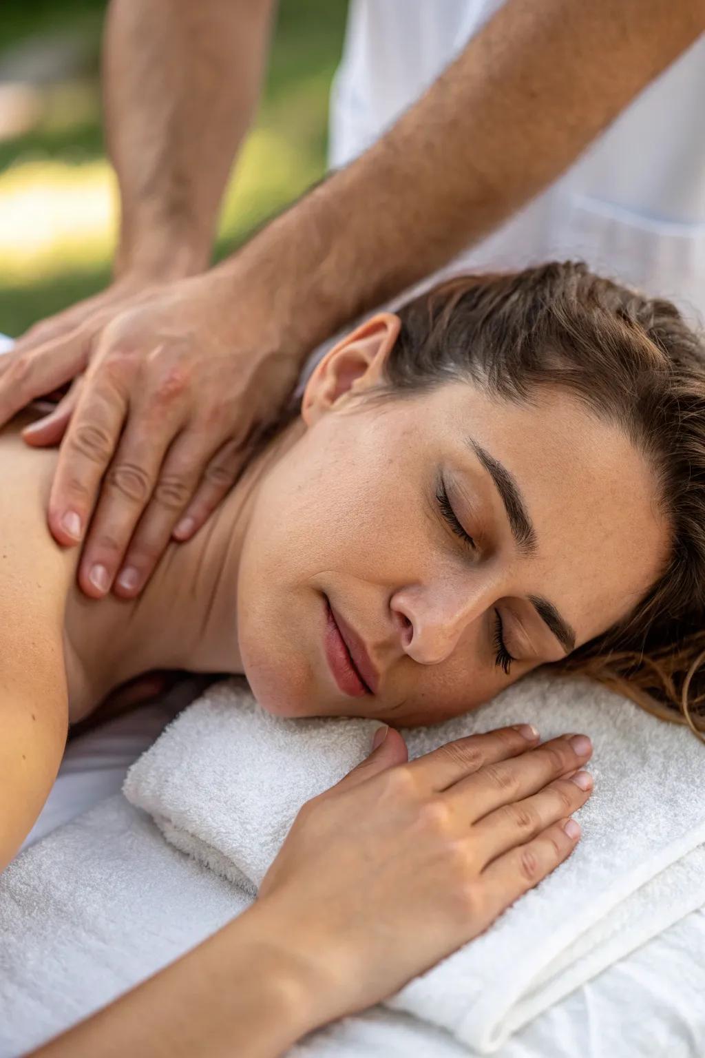 Target tension areas for maximum relaxation.