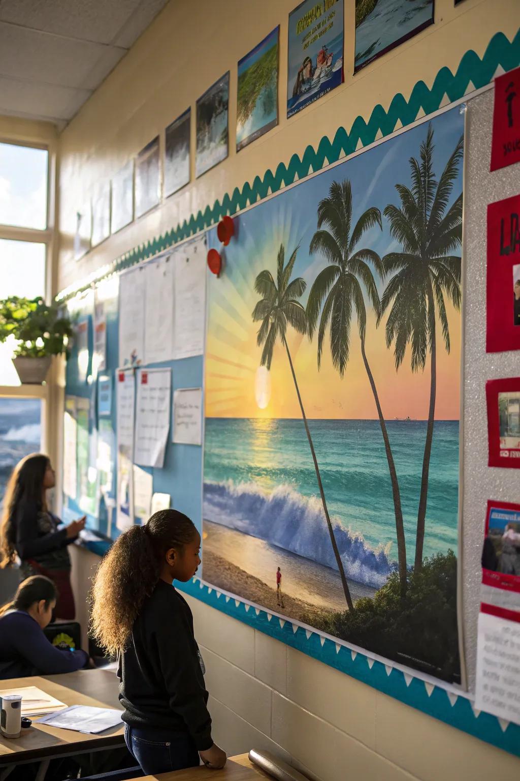 Beach-themed board to keep the summer spirit alive.