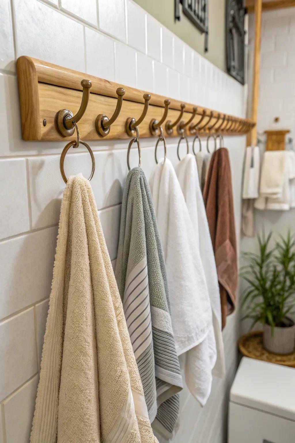 Bamboo hooks offer a sustainable and stylish solution.