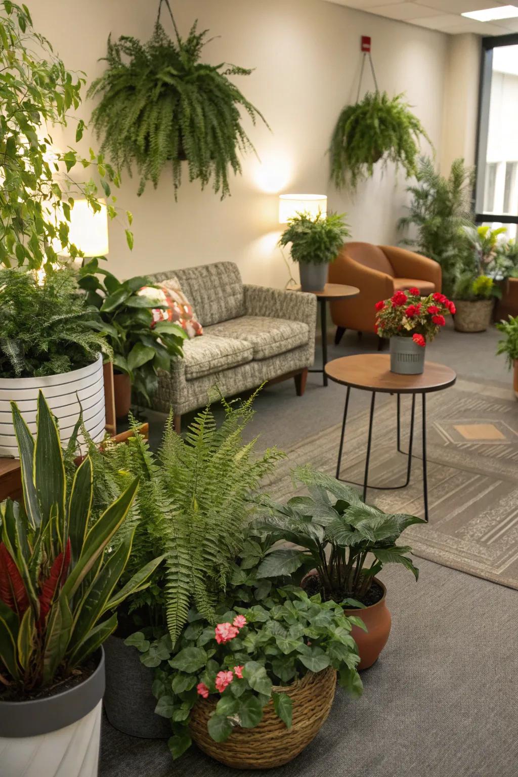 Plants bring vitality and freshness to any room.