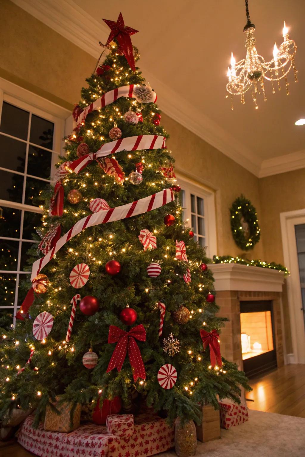 Bring elegance and playfulness to your tree with candy cane decorations.