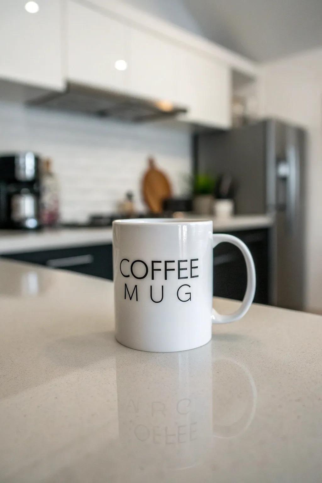 Minimalist mugs add elegance to your daily coffee.