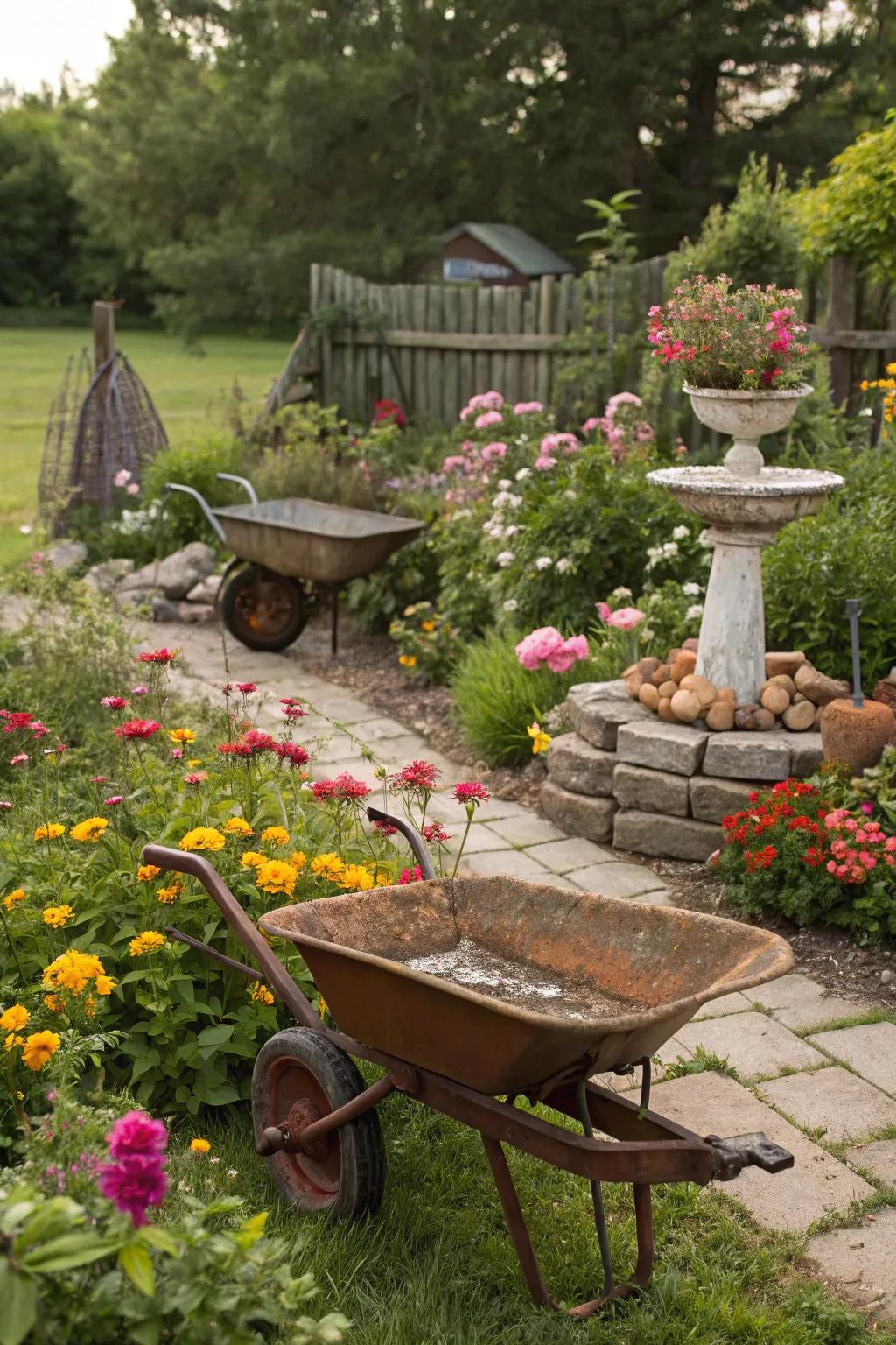 Garden decor that adds character and charm.