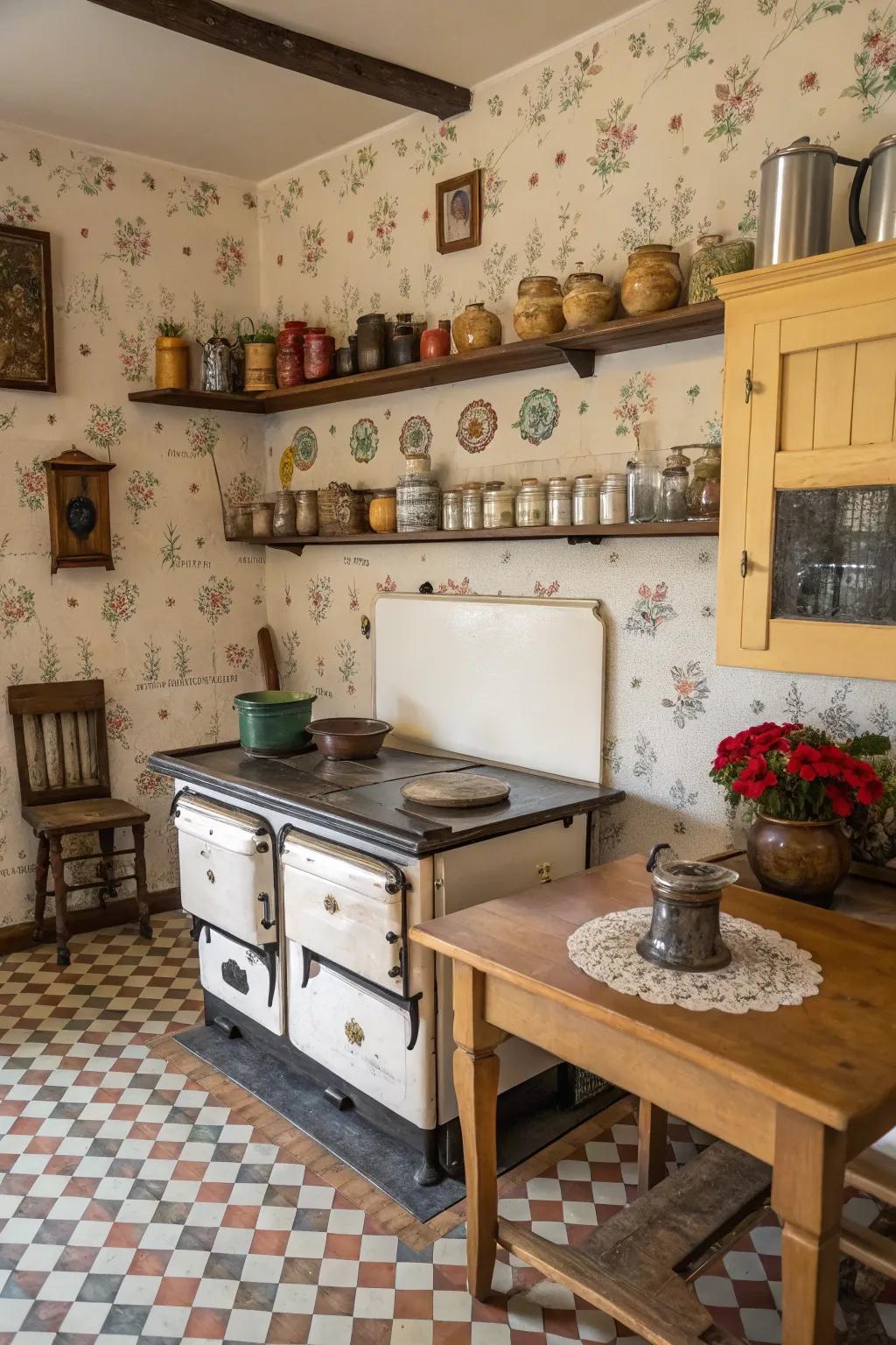 Classic appliances add nostalgic charm to modern kitchens.