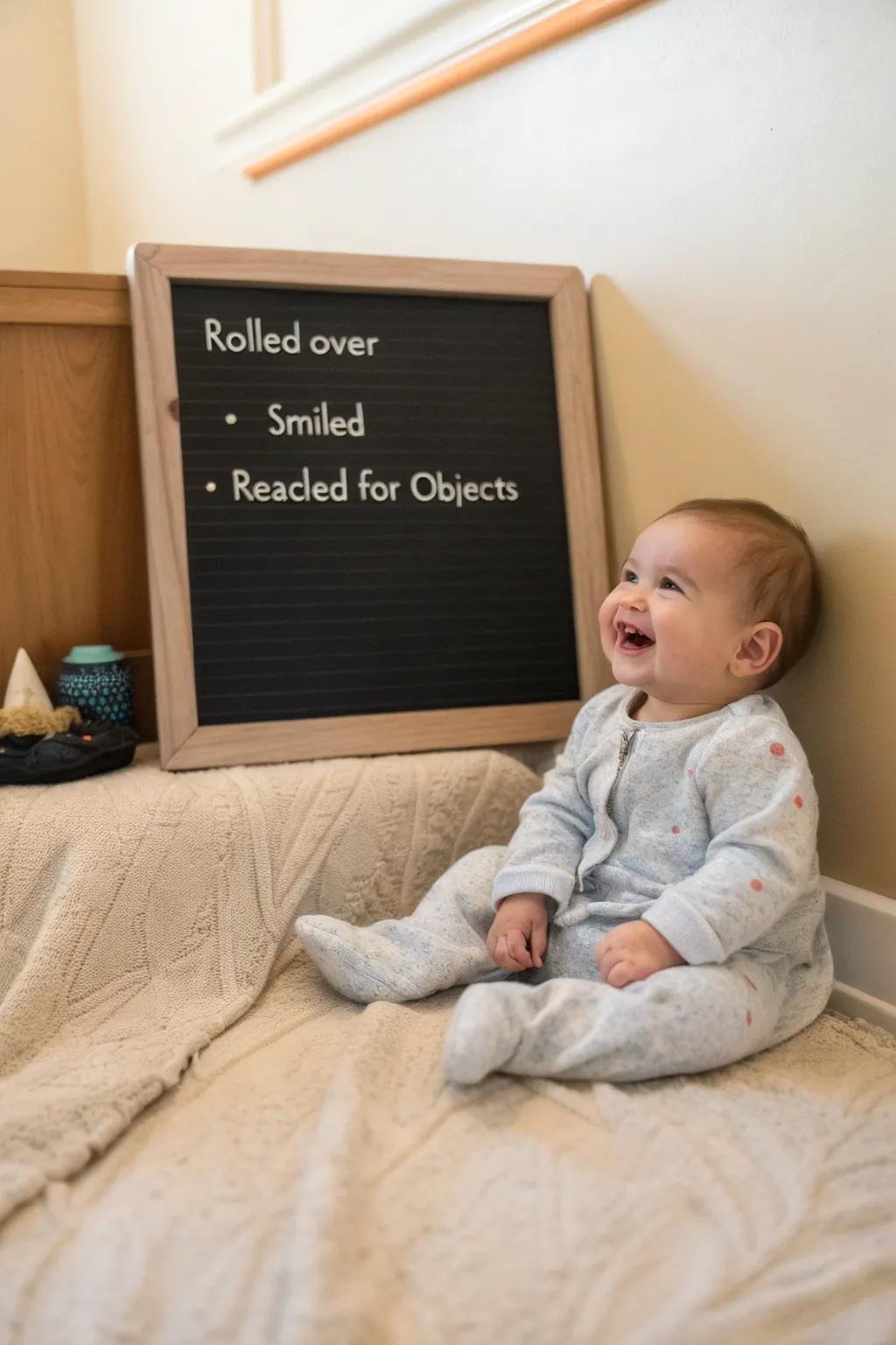 Documenting milestones with a personal touch.