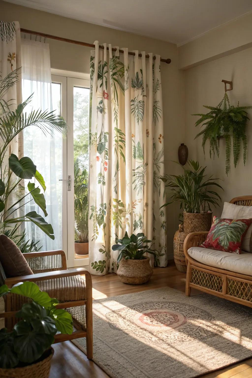 Botanical prints bring a touch of nature indoors.