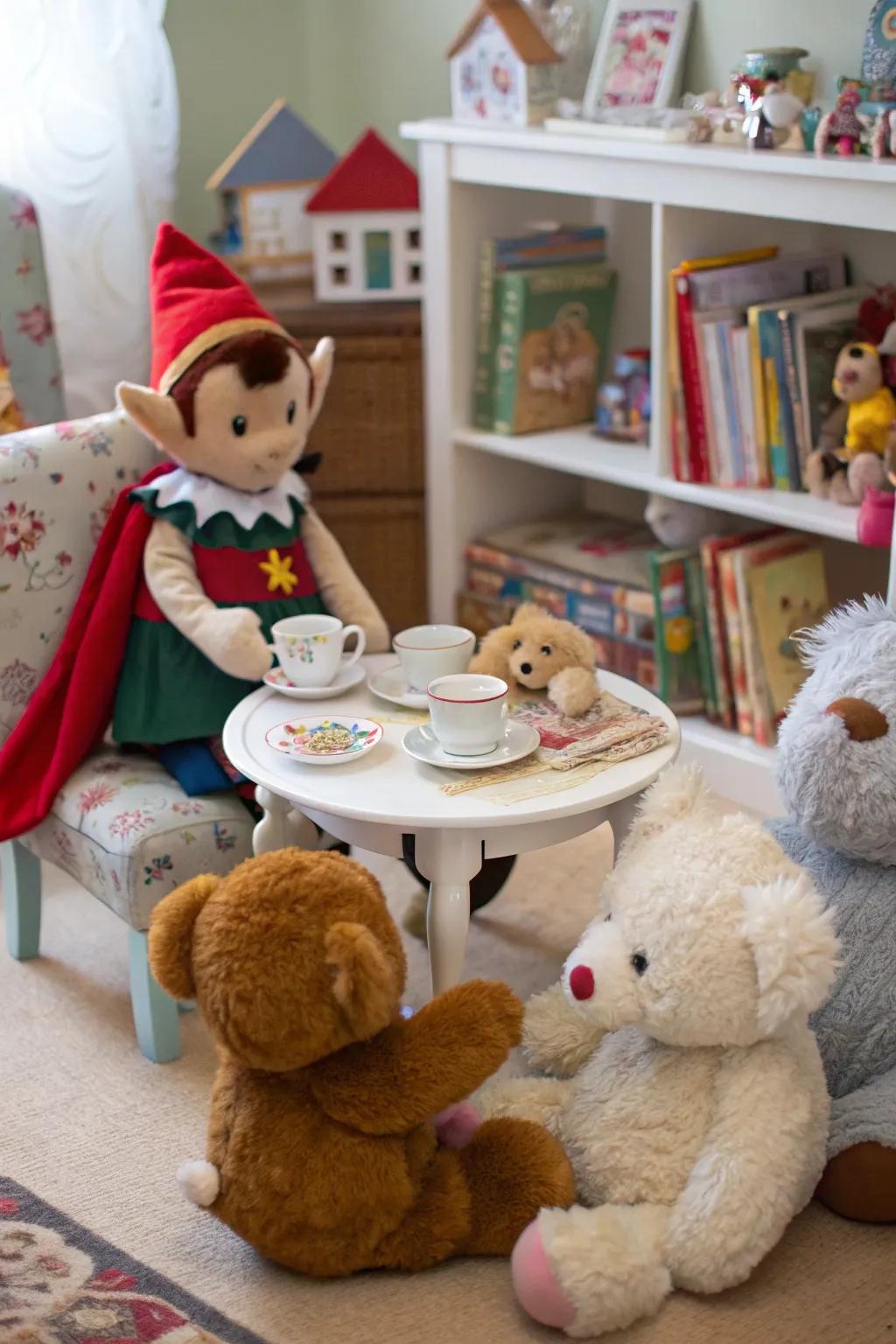 Invite your elf and friends for a delightful tea party.