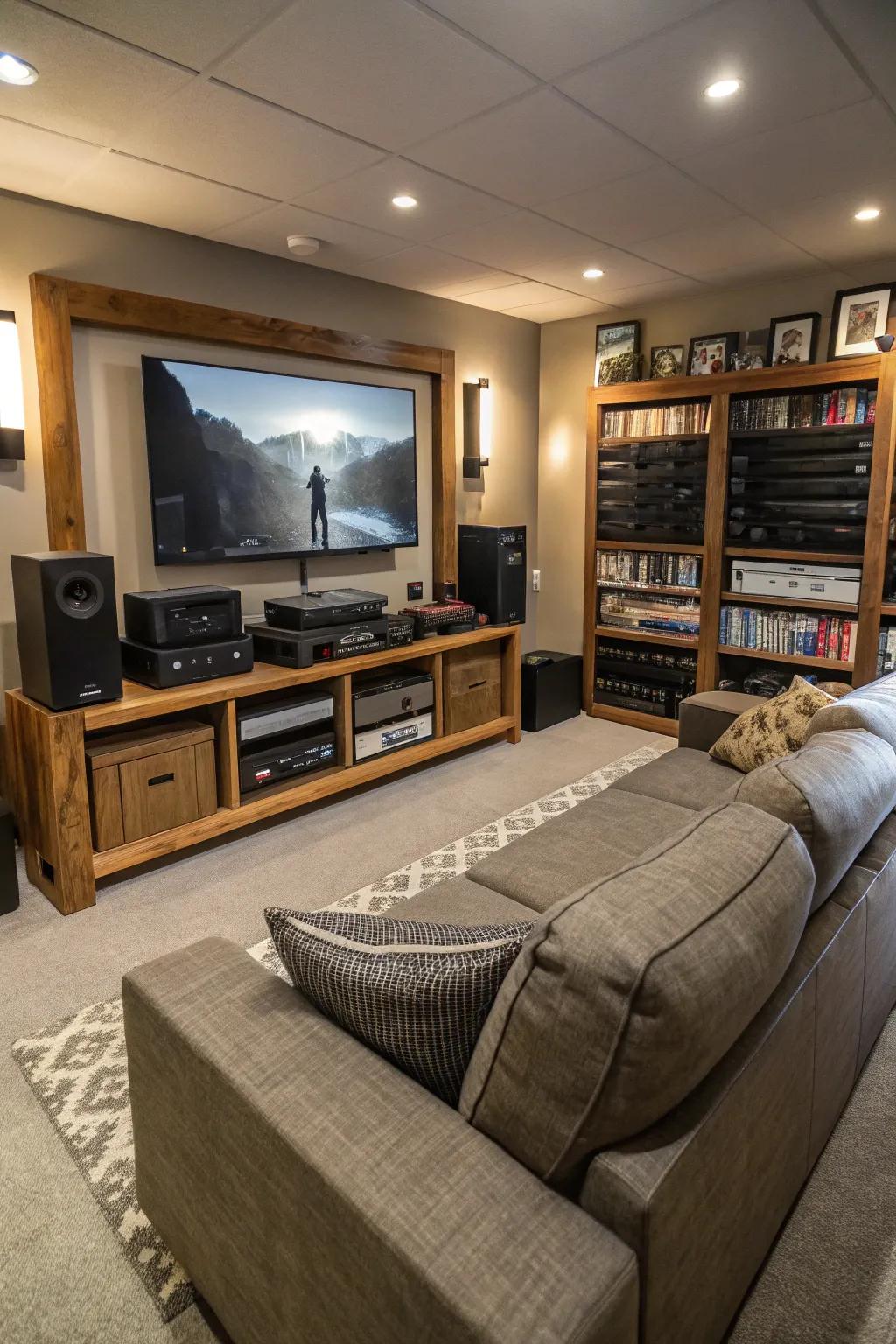 Surround sound systems provide an immersive audio experience.