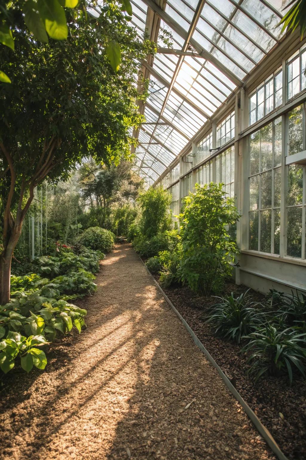 Mulch floors promote sustainability and a natural ambiance.