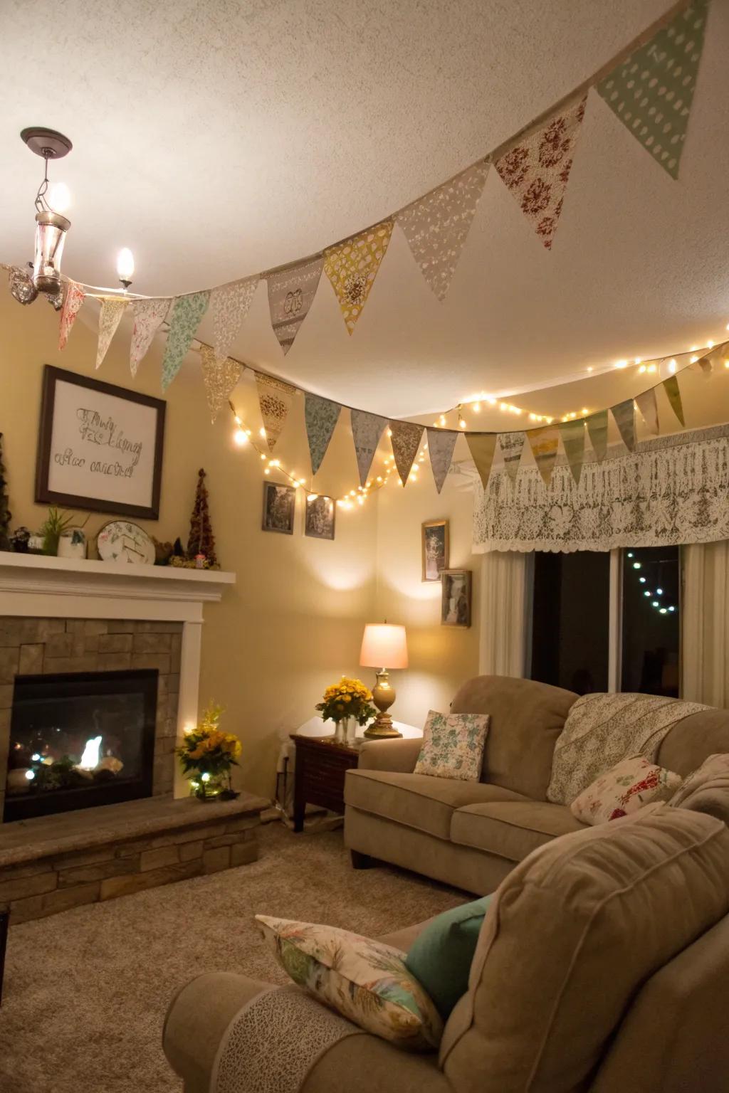 Personalize your decor with handmade banners and garlands.