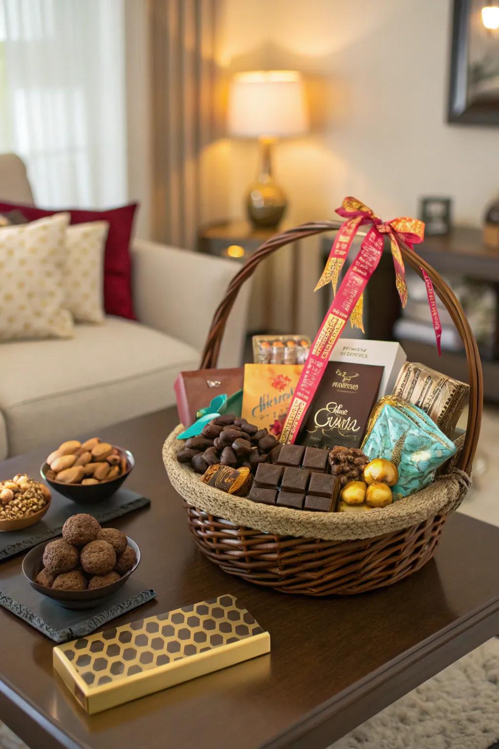 A gourmet snack assortment to enjoy during the move-in process.