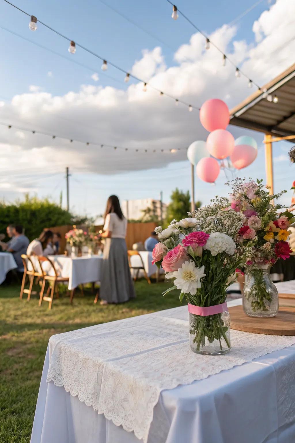 Set the scene with simple yet elegant table settings.