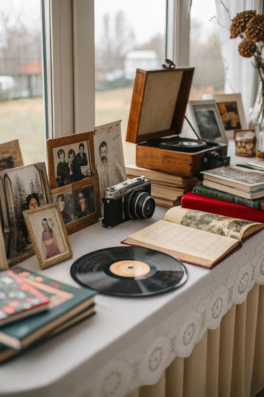 Personal memorabilia adds individuality and significance to your memory display.