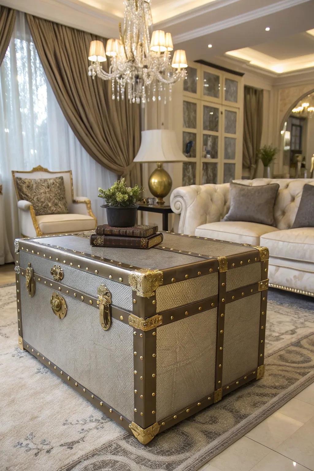 Metallic accents elevate any piece into a chic decor item.