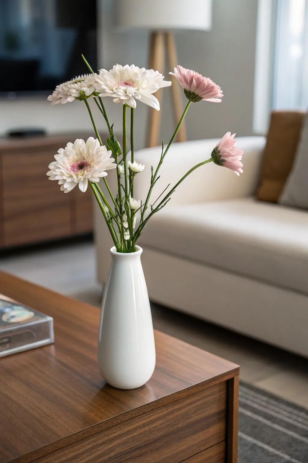 A minimalistic flower arrangement showcasing simplicity and elegance.