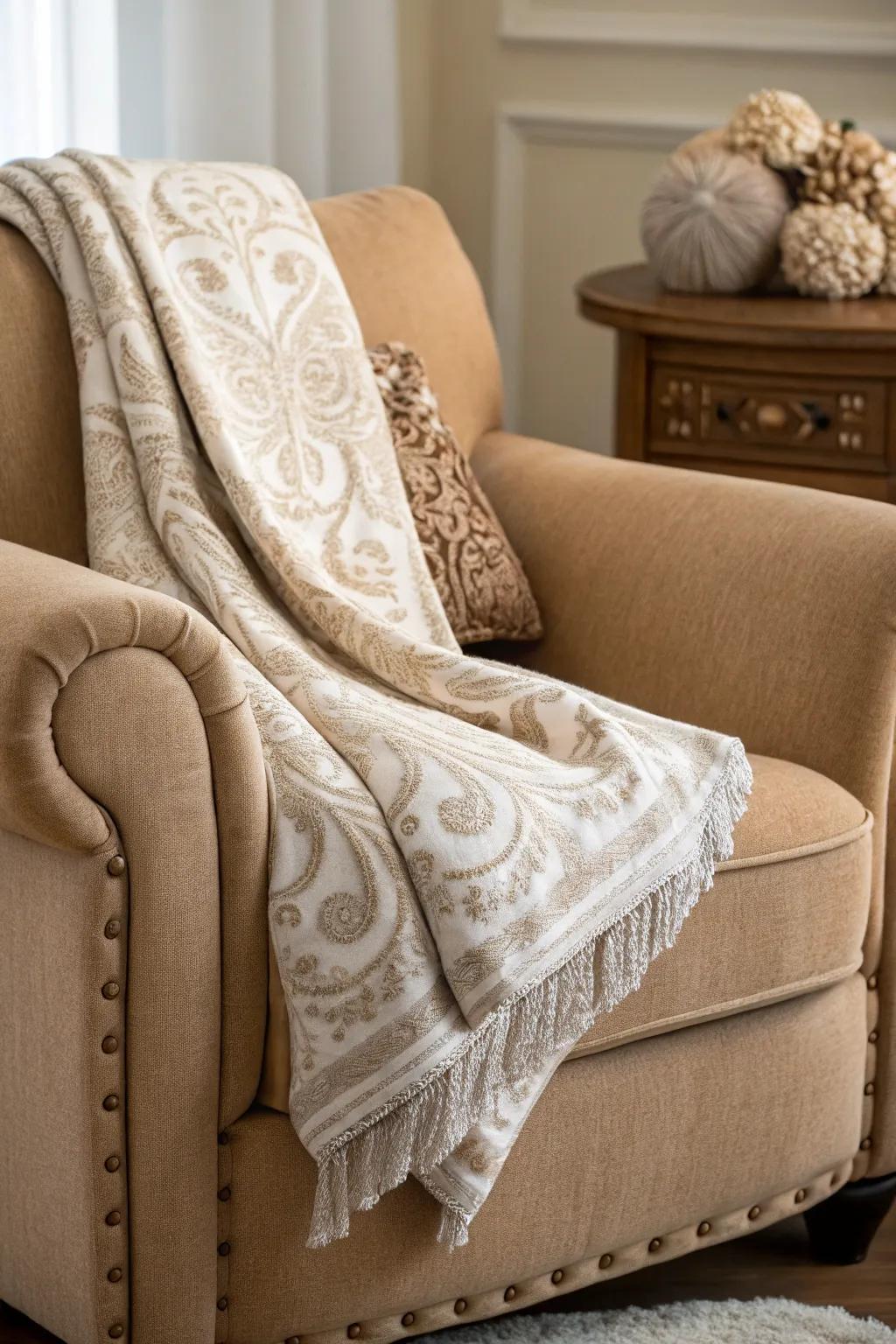 A soft blanket for warmth and style.