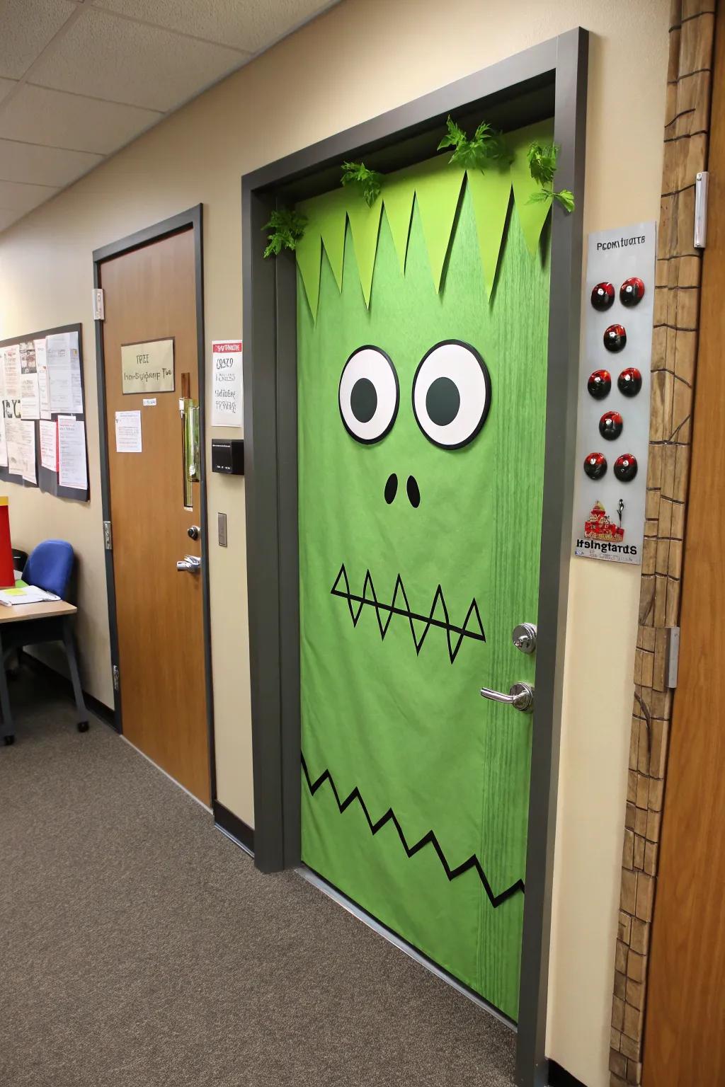 Turn your door into the iconic monster we all know and love.