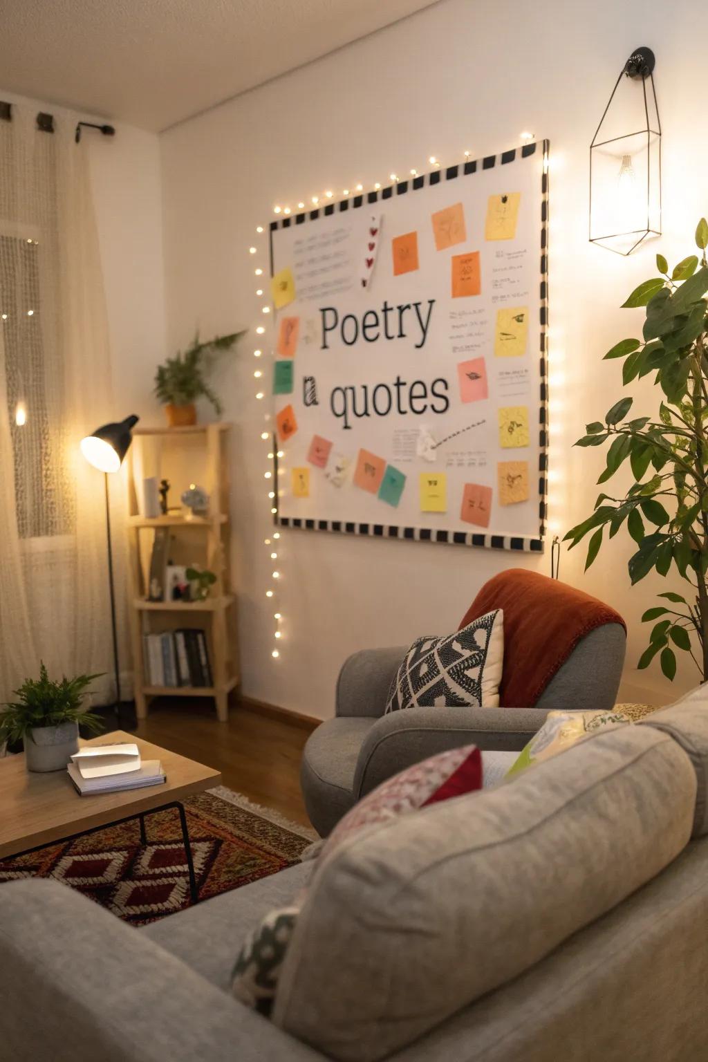 Fill your space with inspiration through poetry quotes.