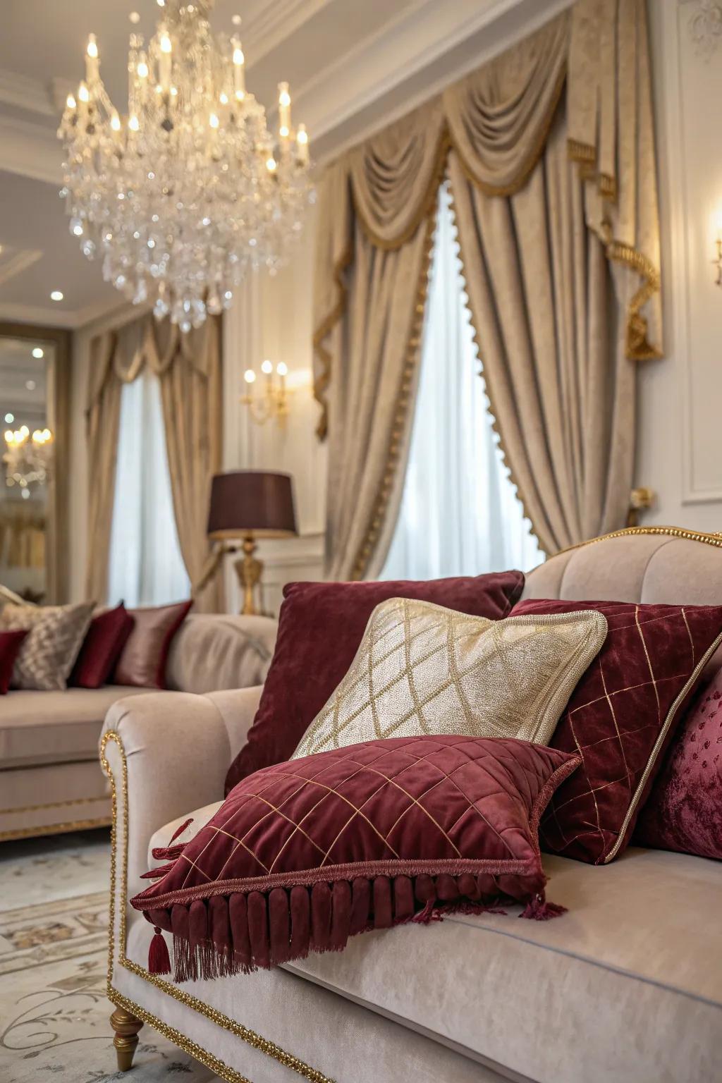 Luxurious textiles elevate your room to a new level of elegance.