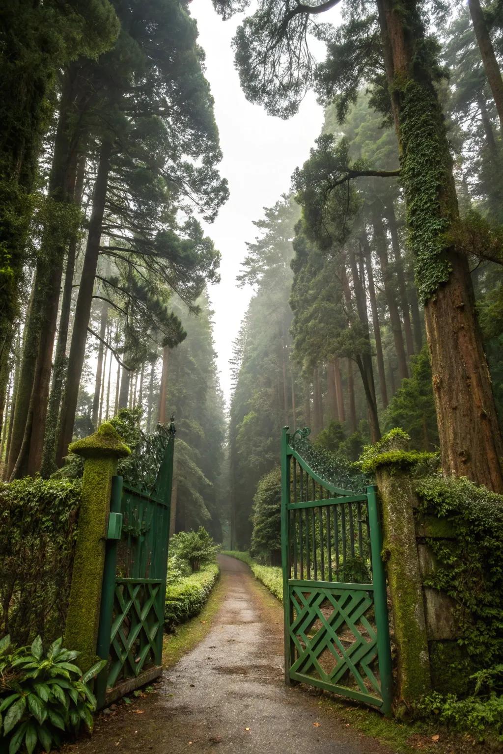 A secret garden gate that invites exploration.