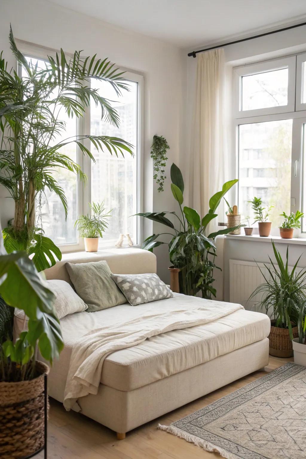 Plants add vibrancy and freshness to your space.