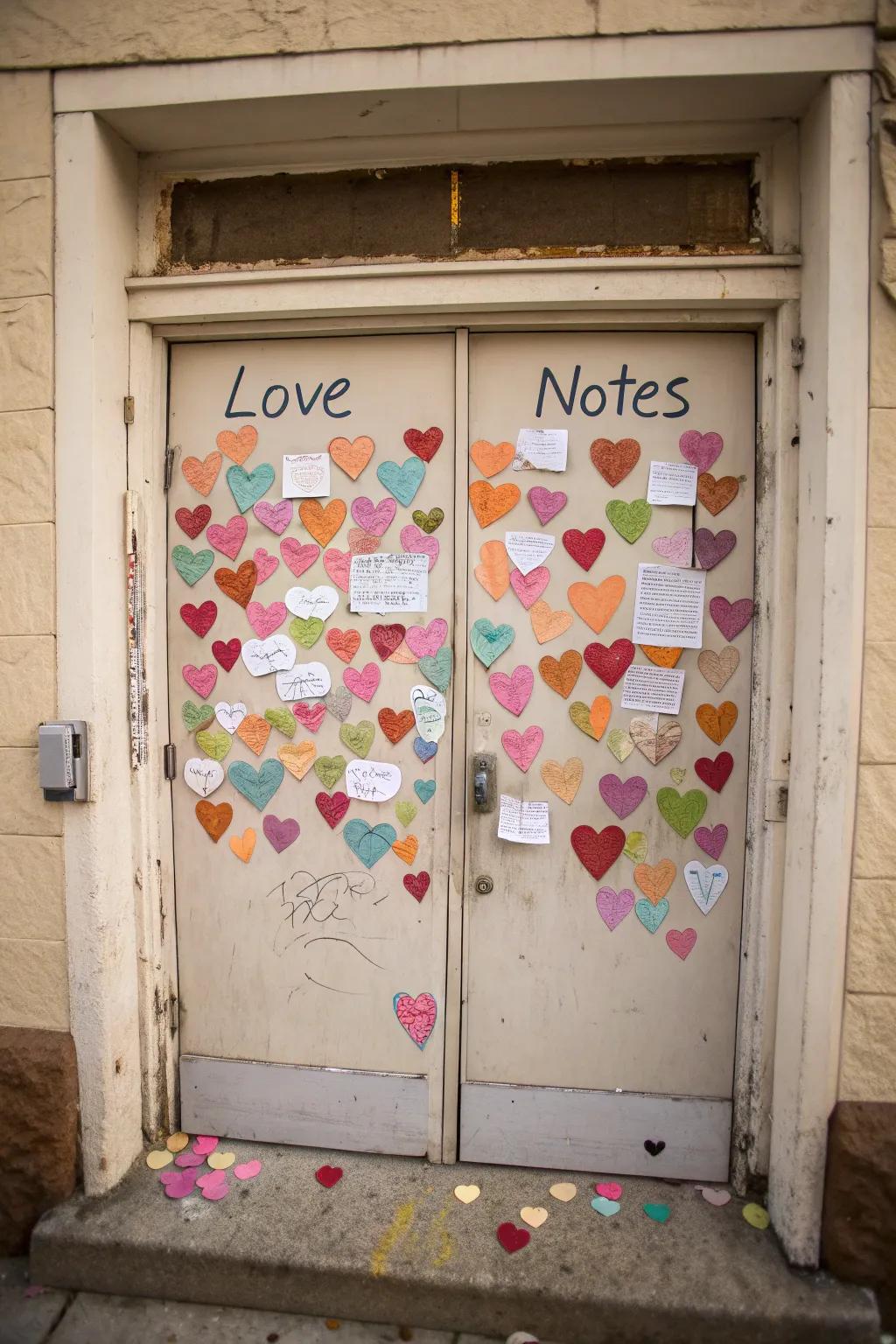 Love notes turn your door into a canvas of affection.