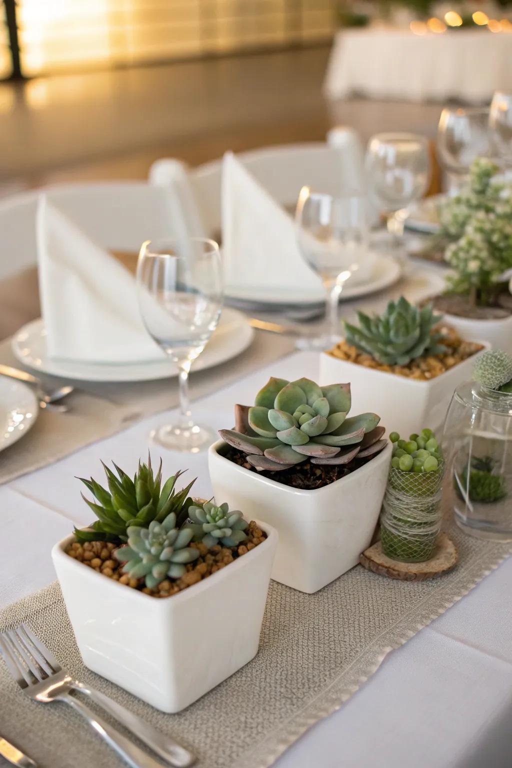 Eco-friendly elements bring natural beauty to the table