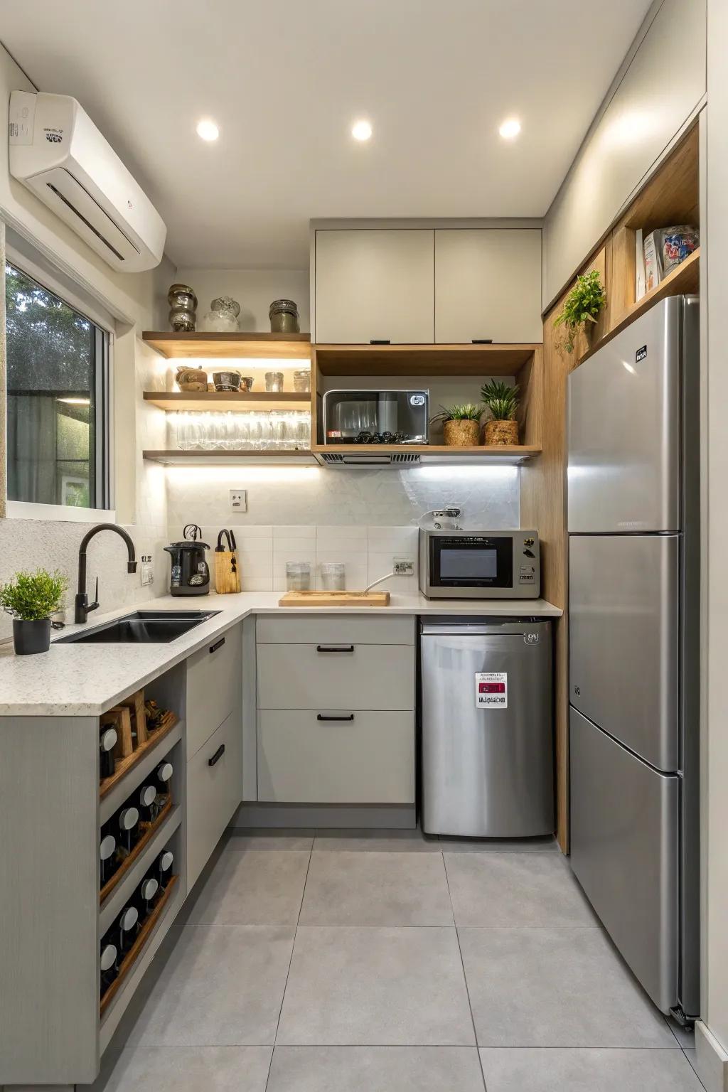 A well-designed compact kitchen is essential in maximizing small ADU spaces.