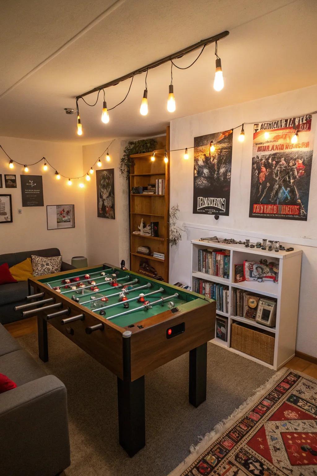 Game tables add a dynamic element to any apartment game room.