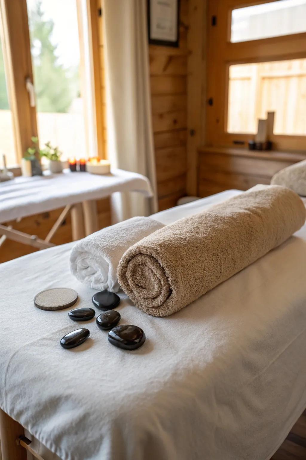 Use heat to deepen relaxation during your massage.