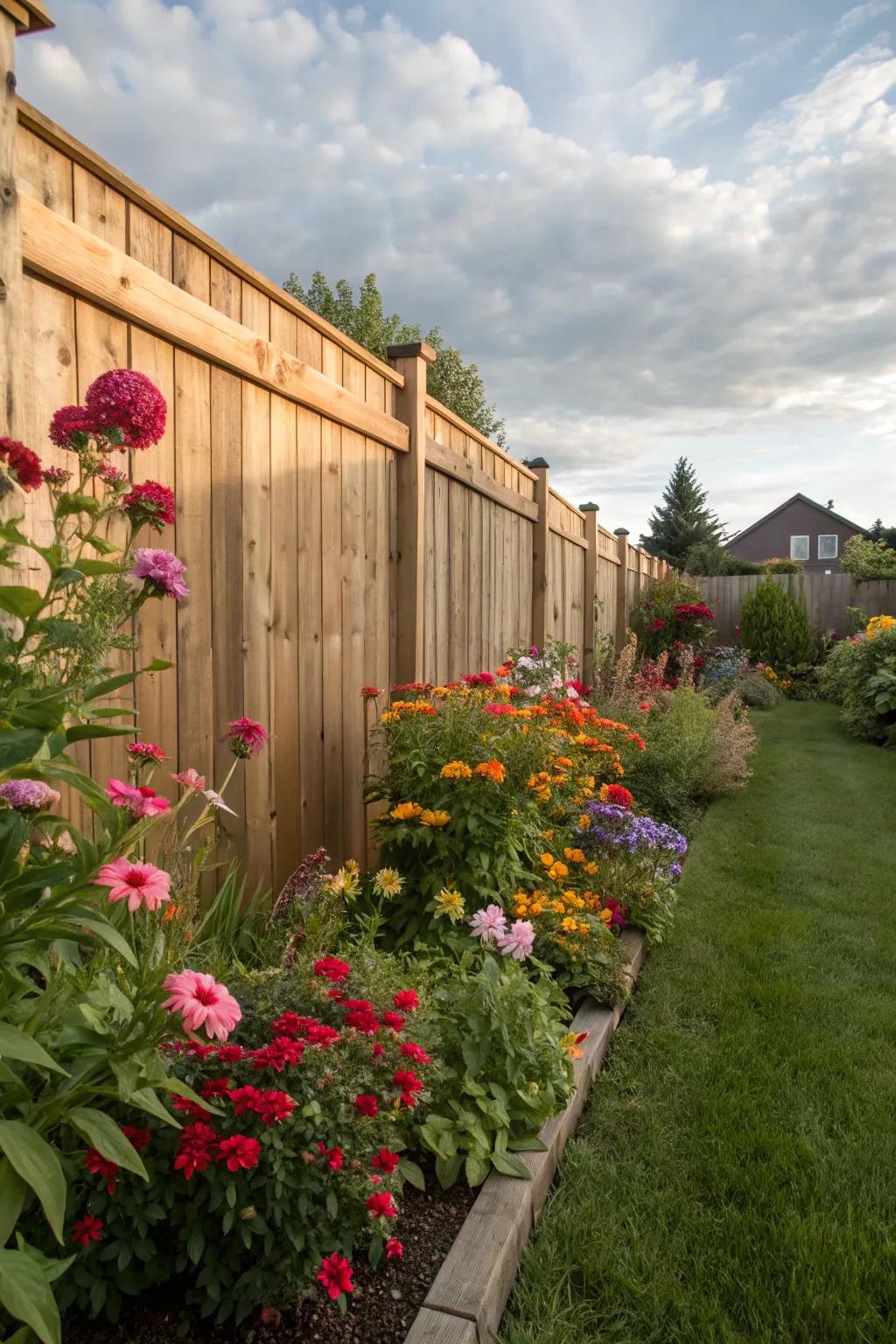 A vibrant flower bed adds color and life to any corner.