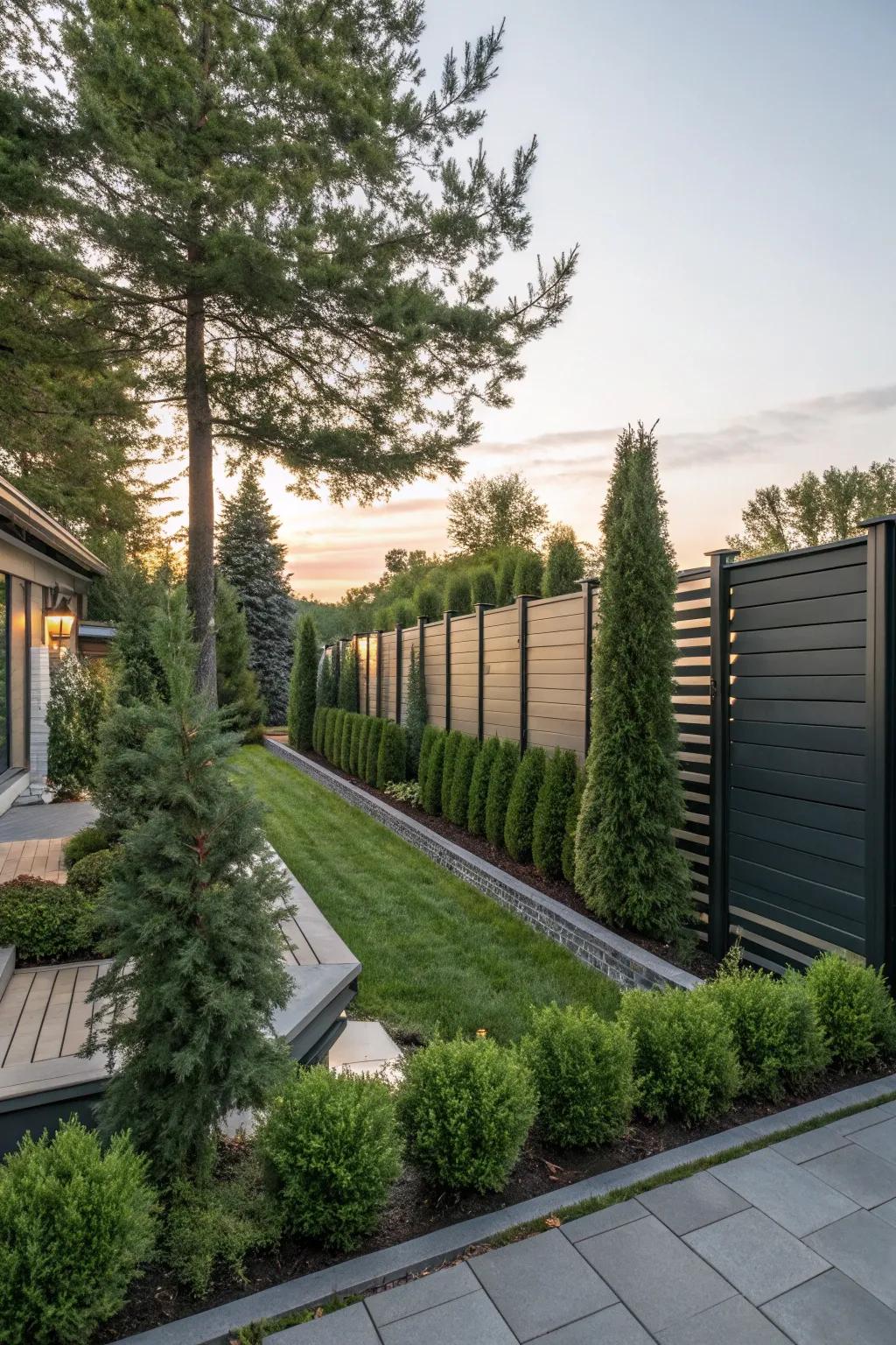 Privacy fencing adds a touch of seclusion to your backyard oasis.