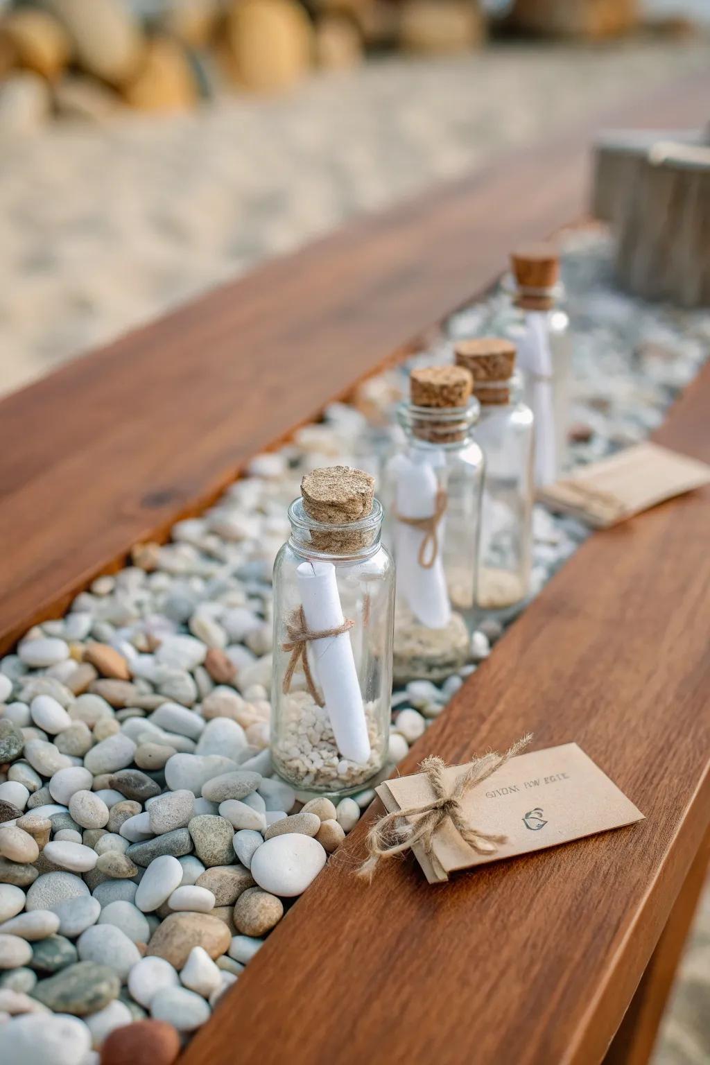 Messages in a bottle offer a unique and personal touch.