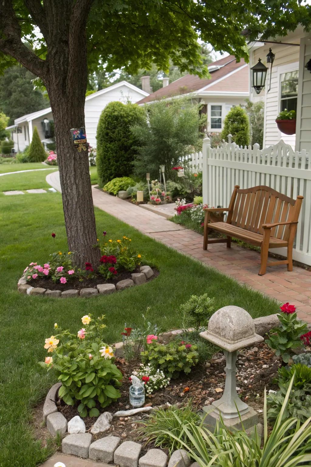 Outdoor decor adding charm and personality to the garden.