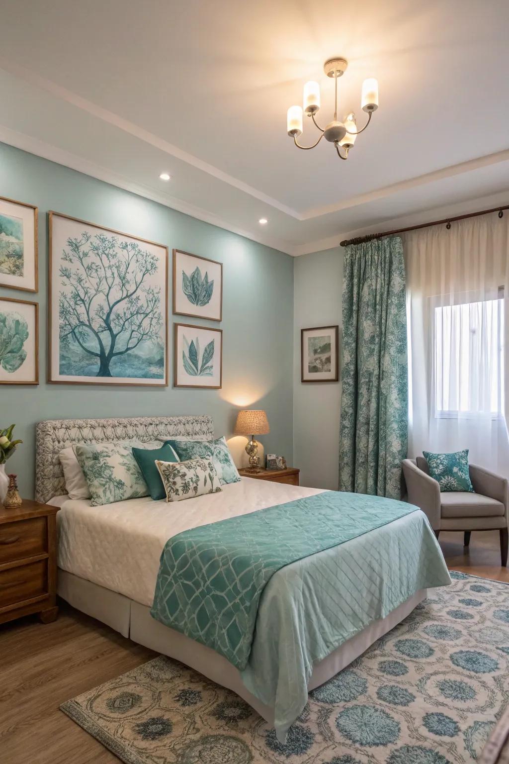 Complementary colors create harmony and balance in your bedroom.