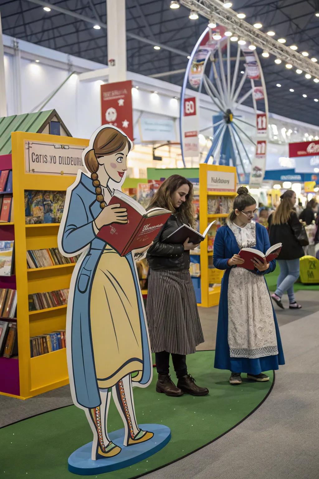 Beloved book characters come to life with life-sized cutouts.