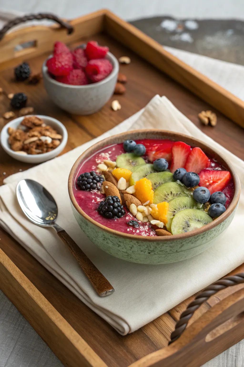 Smoothie bowls are a nutritious and eye-catching breakfast choice.