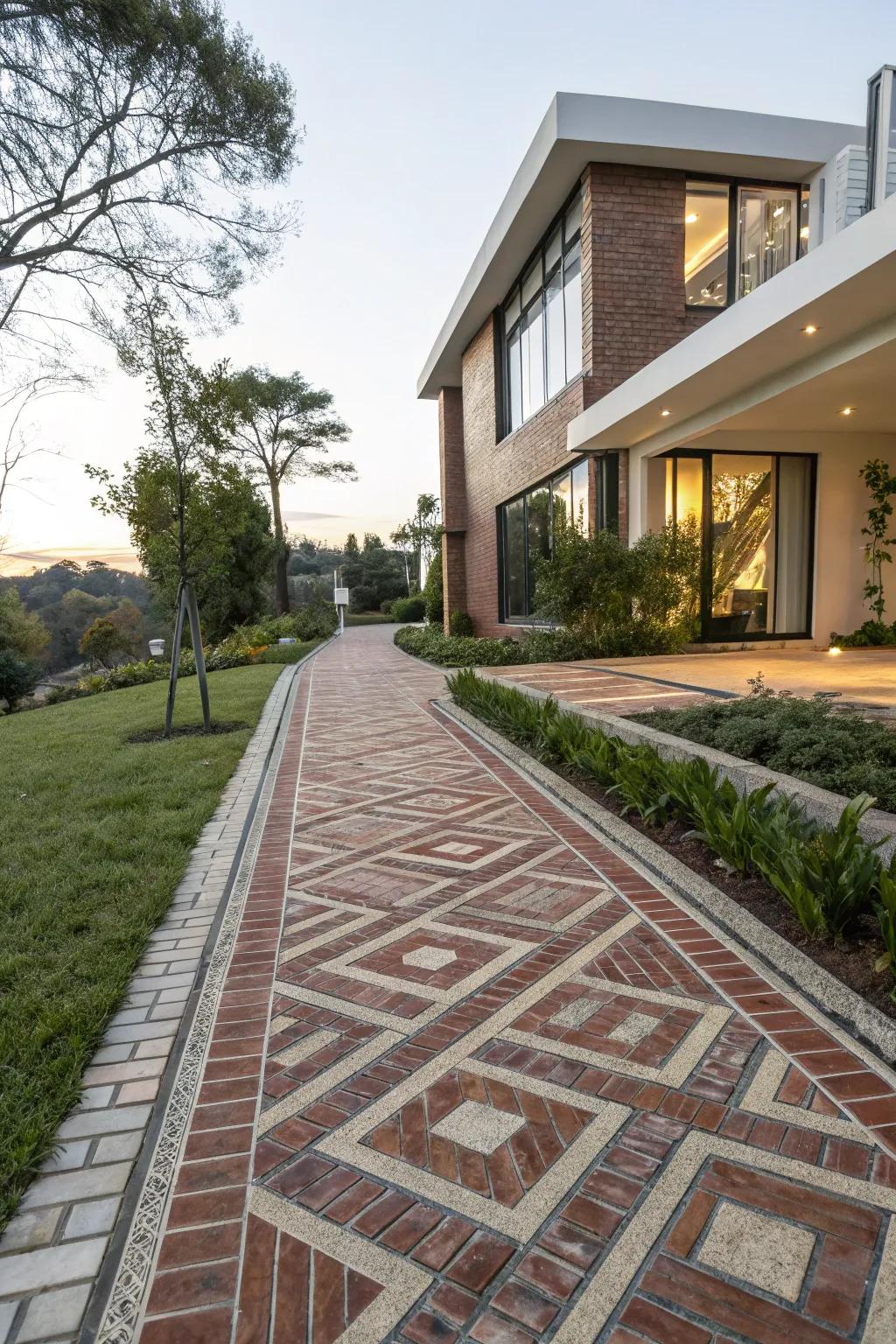 Geometric patterns: Modernize your walkway design.