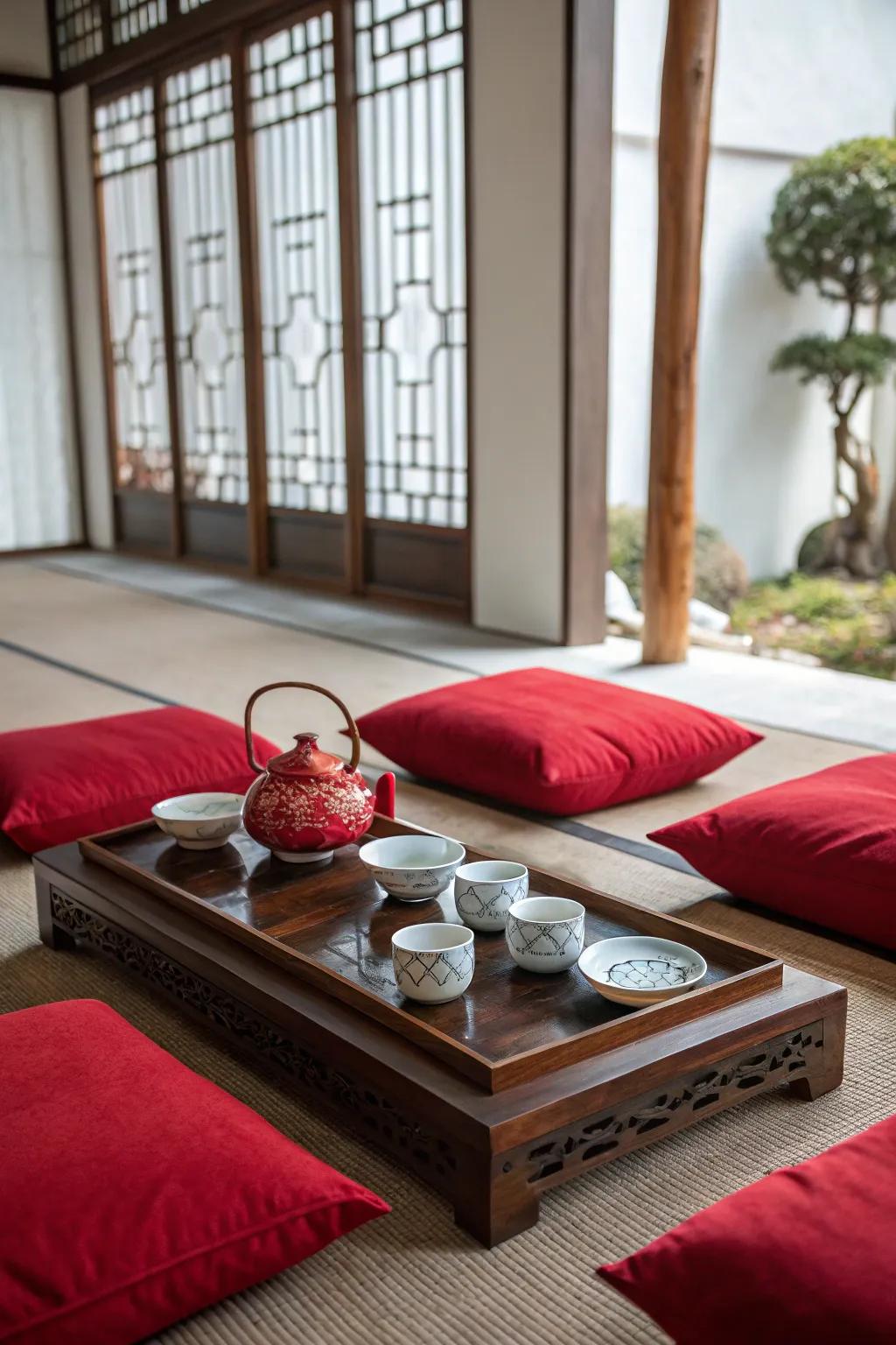 A serene tea ceremony setup for an intimate moment.