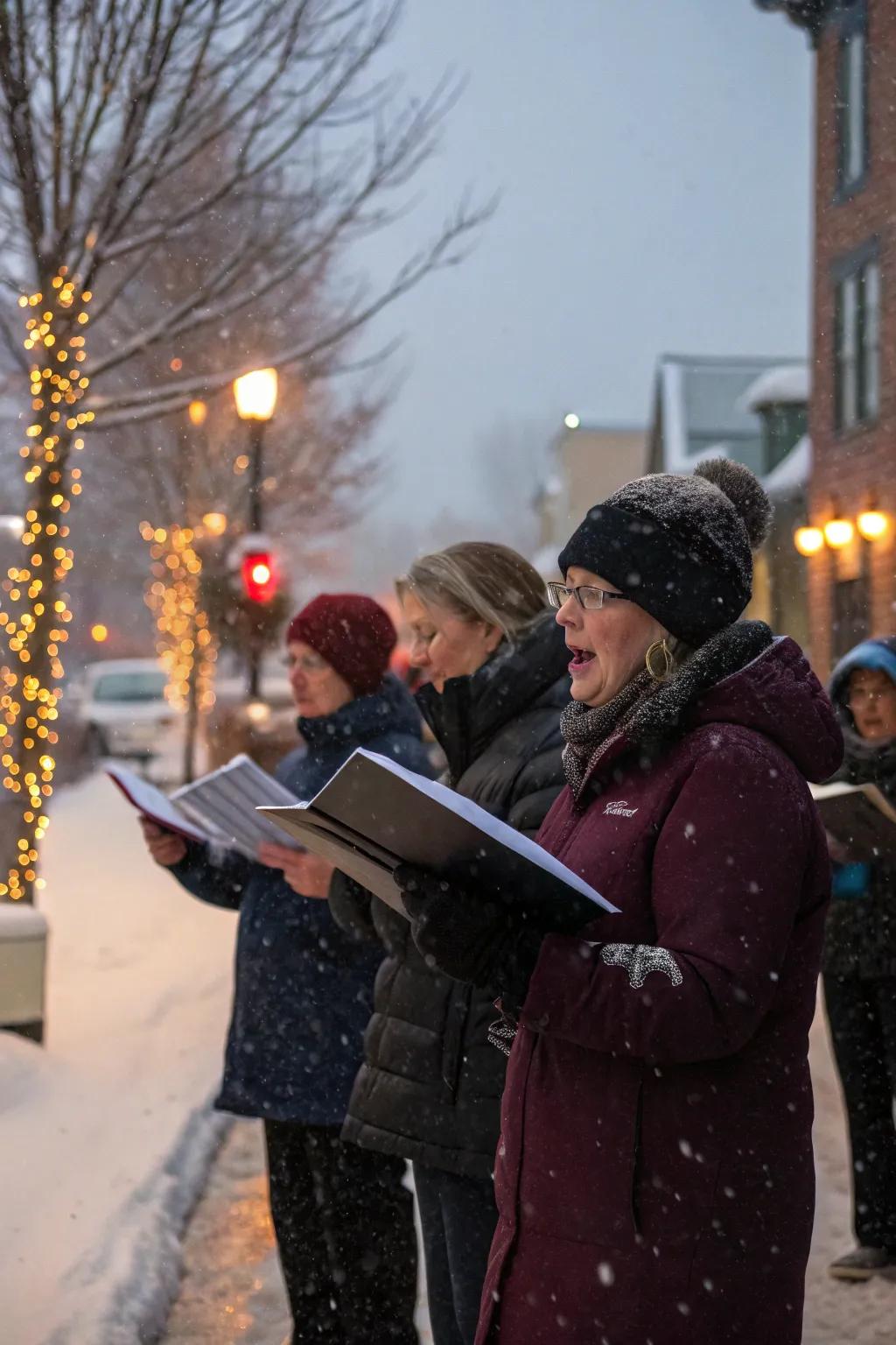 A heartwarming Christmas caroling adventure, spreading joy through song.