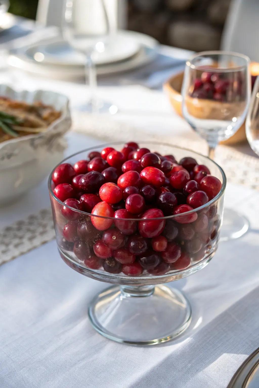 Vibrant and festive: cranberries add a splash of holiday color.