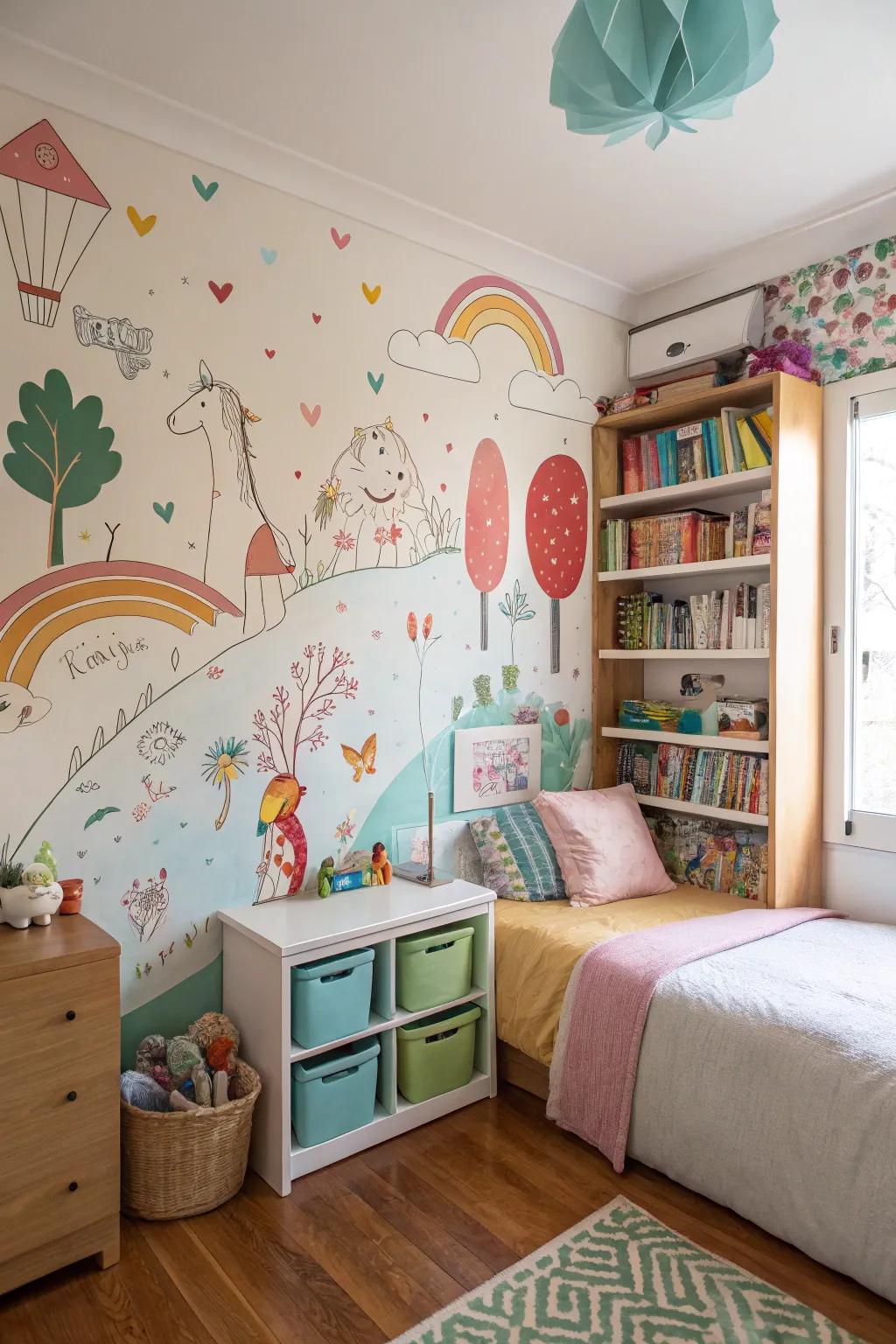Add a personal touch with a DIY mural.