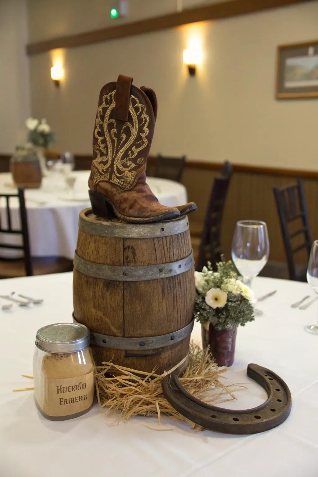 Add flair to your tables with charming western centerpieces.